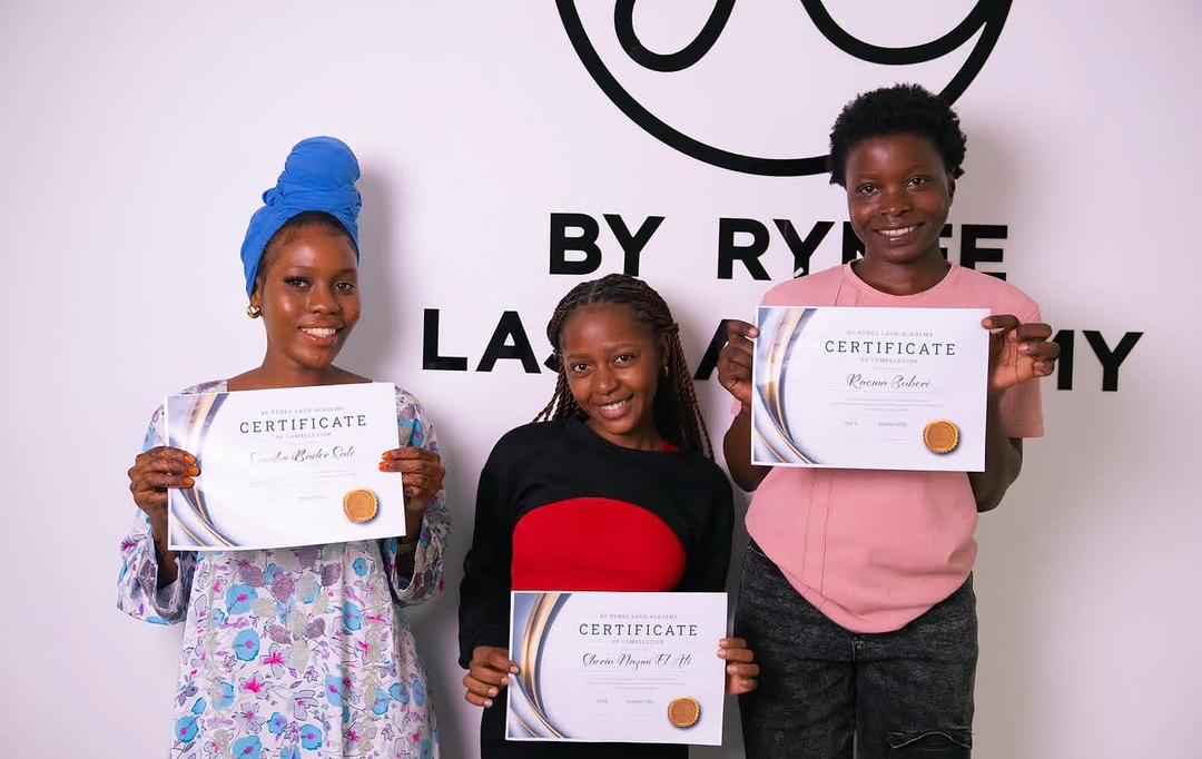 By Rynee Lash Academy graduates with certificates